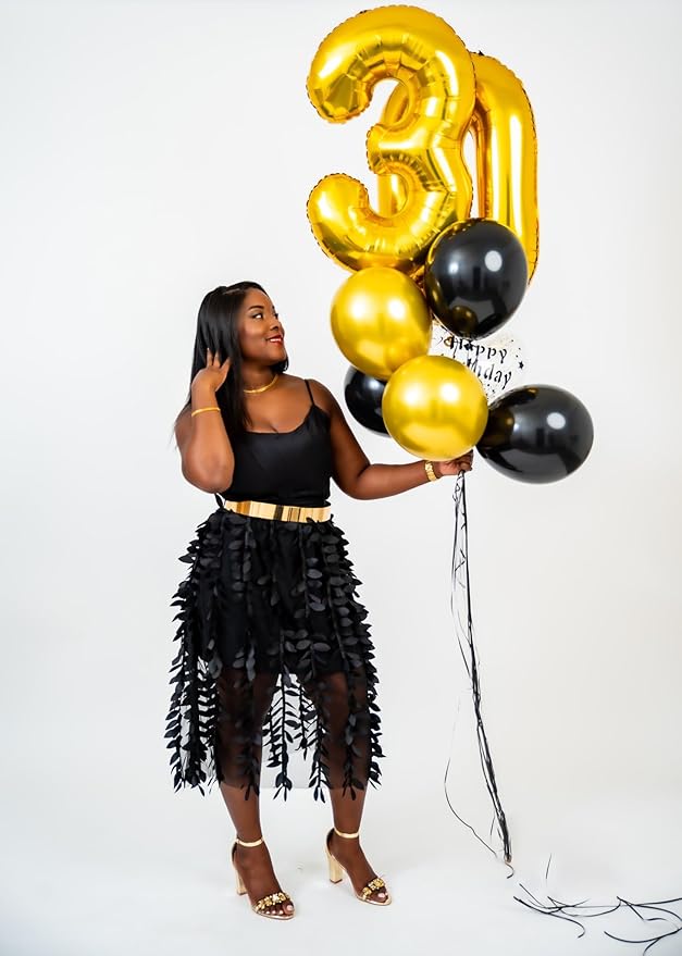 Gold Number 23 Balloon 40 inch, 23 Number Balloons, 23rd Gold Birthday Decorations, 23 Year Old Women Men Golden Party Supplies
