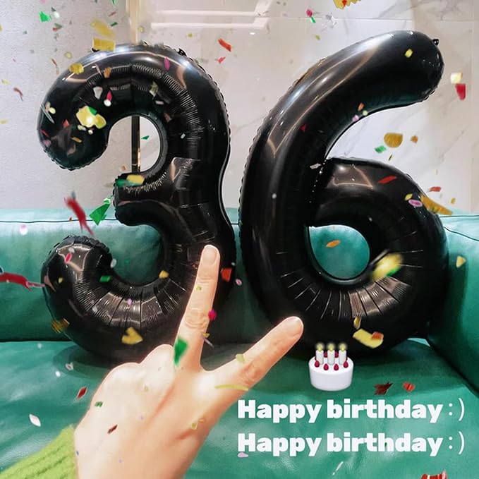 40 Inch Black Number 39 Digital Balloon,Jumbo Mylar Foil Helium Balloon for 39 Balloons for Birthday Party,Wedding Anniversary Party Decorations