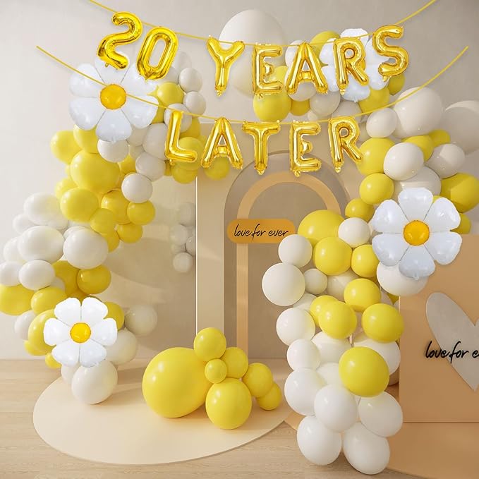 Gold 20 Years Later Letter Balloons 16in Balloon Foil Letter Decorations Party Decor Gold Letter Balloons 20 Years Later Party Supplies
