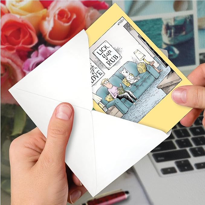 NobleWorks Funny Birthday Greeting Card with 5 x 7 Inch Envelope (1 Card) Bday Dog Inspiration C11077BDG
