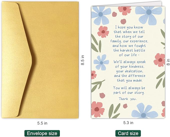 Chenive Thank You Card for Doctor Nurse, Appreciation Card for Hospital Medical Staff, Appreciation Gifts for Men Women, You Will Always Be Part Of Our Story