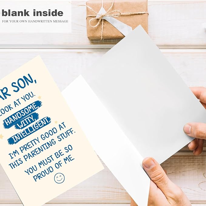 Funny Birthday Card for Son, Happy Birthday Gifts for Son, Humorous Birthday Card Gifts from Mom Dad Parent