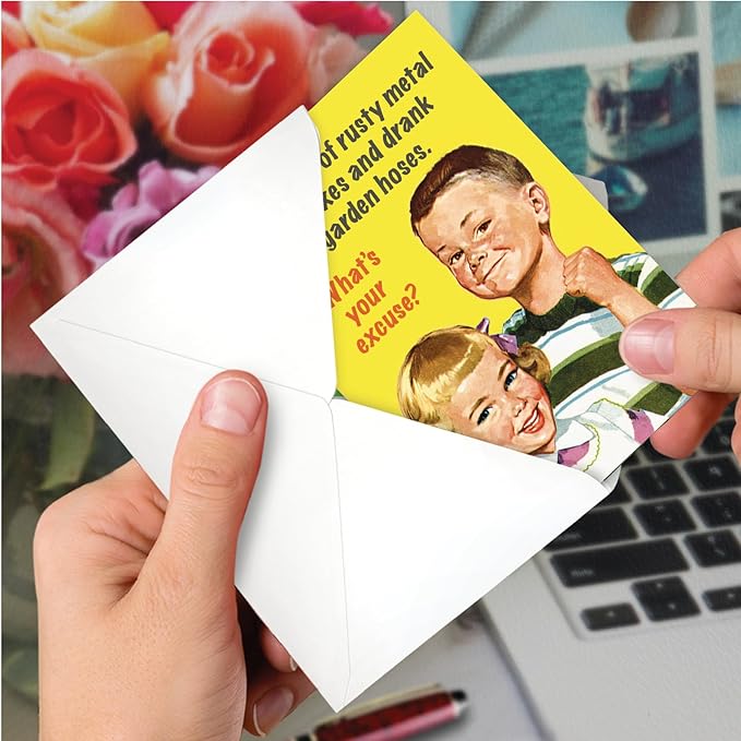 NobleWorks Funny Birthday Greeting Card with 5 x 7 Inch Envelope (1 Card) Bday Your Excuse C11079BDG