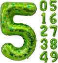 Green Number Balloons, Gaint Green Pixel Number 5 Balloon 40 Inch Dark green 5 Balloon for Boys Girls Kids 5th Birthday Party Decoration