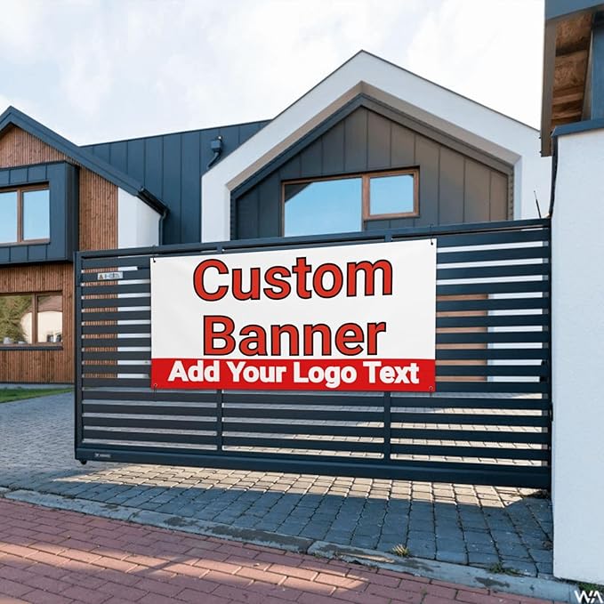 Custom Banners Personalized Banner Signs Your Design Here for Party Birthday Graduation Wedding Event Decoration 24×47 Inches
