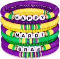 Surfer Heishi Bracelets for Women Stackable Rainbow Vinyl Disc Clay Beaded Stretch Bracelets Elastic Layering Friendship Bracelets Boho Summer Beach Jewelry