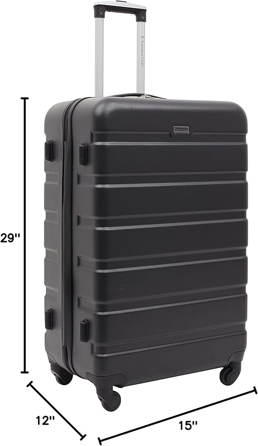 Travelers Club Harper Luggage, Black, 2 Piece Set