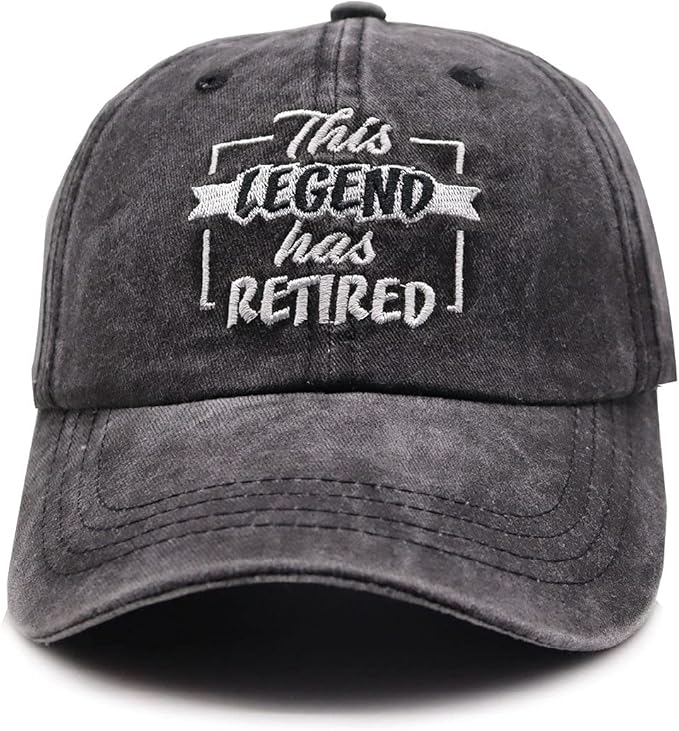 KKMKSHHG Funny Retirement Gifts for Men and Women, This Legend Has Retired Baseball Cap