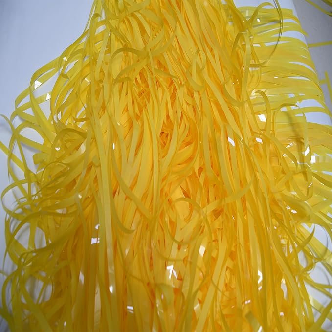 BRAVESHINE Fringe Curtain Backdrop - 2 Pack Pastel Yellow Photo Booths Backdrop Party Streamers for Easter, Construction, Birthday, Bridal Shower, Lemon, Pineapples, Bee, Banana Party Decorations