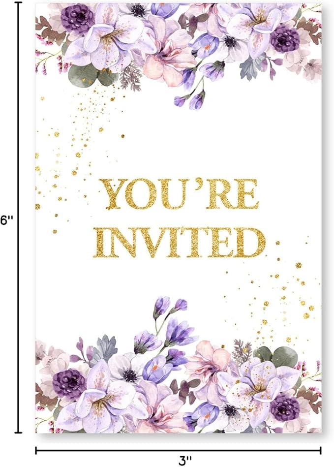 Soiceu Floral Surprise Birthday Party Invitations with Envelopes Set of 20 Pink Gold It's a Surprise Birthday Party Invites for Women