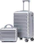 20+14 Inch Hardside Luggages, Lightweight Durable ABS Suitcase Spinner Wheels