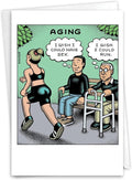 NobleWorks Funny Birthday Greeting Card with 5 x 7 Inch Envelope (1 Card) BdayWishful Aging C10302BDG
