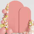 Wokceer Wedding Arch Cover 7.2FT, 6FT Spandex Fitted Wedding Arch Stand Covers 2 Set Round Top Chiara Arch Backdrop Stands Cover for Birthday Party Ceremony Banquet Decoration Dusty Rose