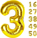 40 Inch Gold Balloon Number 3 Balloon,Number Balloons Gold Big Giant Jumbo Number 3 Foil Mylar Balloons for 13th Birthday Party Anniversary Events,Wedding Anniversary Party Decorations