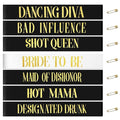 7 Pack Bachelorette Party Sashes Set - Bride to Be Sash + 6 Funny Group Sashes for Bridal Shower, Bachelorette Night & Engagement Celebration, Includes Safety Pins