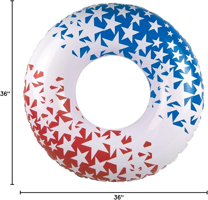 Poolmaster American Stars Inflatable Pool Floaties for Kids and Adults