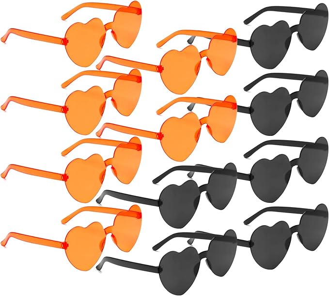 Heart Sunglasses 2 Pairs Heart Shaped Sunglasses Womens Heart Glasses Rave Sunglasses for Women Party Favors