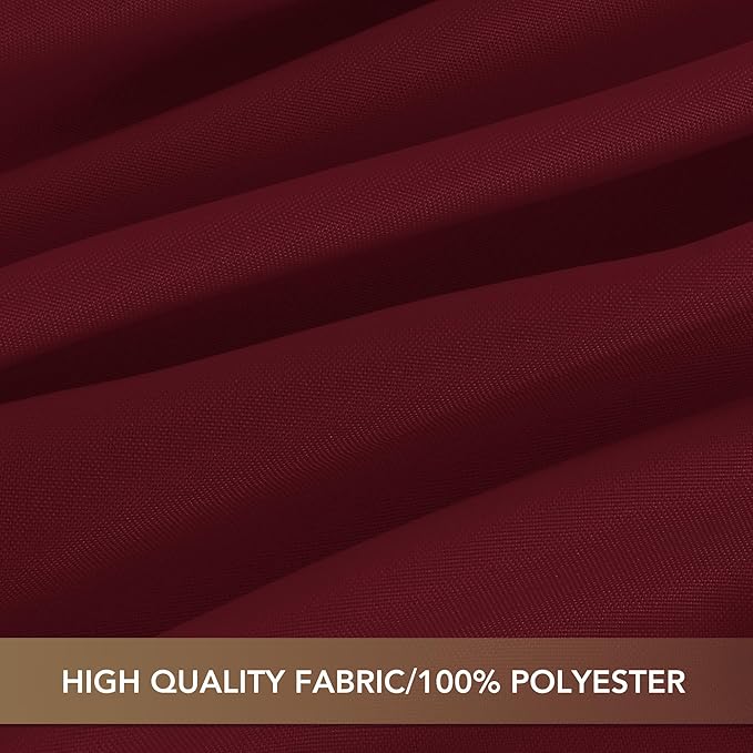 sancua 90 Inch Round Tablecloth, 8 Pack Burgundy - Circle Polyester Fabric Table Cloth for Christmas Party Reception Banquet Birthday, Washable Formal Table Cover (Fit 30-72 Inch Tables)