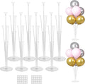 JOYYPOP 8 Sets Balloon Stand Kit For Table, Balloon Sticks with Base Birthday Graduation Party Decorations Wedding