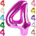 40 Inch Large Numbers Balloon, 4 Rose Purple Ballon for 4th 14 40 44 Birthday Party, Balloon 4 Number for Graduations Wedding Supplies