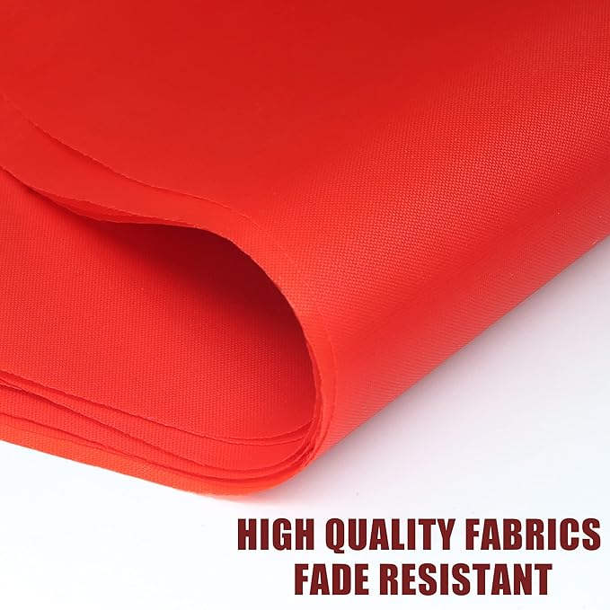 Novelty Place 36 Feet Solid Red Pennant Banner - 30 Multicolor Bunting Flags (8x11 Inches) - Birthday Party Grand Opening Holiday Decorations