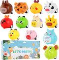 Small Pull Back Toy Cars Set,12 PCS Mini Racing Vehicles for Holiday Birthday Party Favors,Goodie Bag Stuffers,Classroom Prizes,Bulk Toys for Kids (Tiger,Cow,Bee,Zebra,Pig,Owl,Elephant Zoo Design)