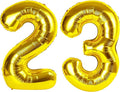 40 Inch Gold Balloon Number 23 Balloon,Jumbo Mylar Foil Helium Balloon for 23 Birthday Digital Balloons for Birthday Party,Wedding Anniversary Party Decorations
