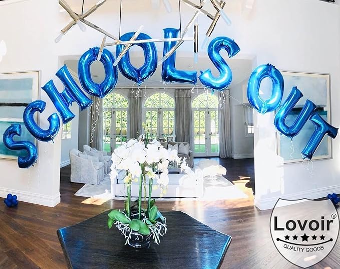 Lovoir 40 Inch Large Blue Letter B Balloons Big Size Jumbo Mylar Foil Helium Balloon for Birthday Party Celebration Decorations Alphabet Blue B