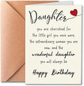 Cute Birthday Cards for Daughters from Mom and Dad, Journey from Girl to Woman, Wonderful Daughter (To Be Cherished Forever) Envelope Filled with Love