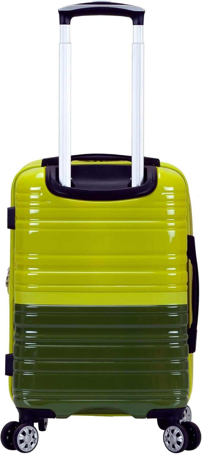 Rockland Melbourne Hardside Expandable Spinner Wheel Luggage, Carry-On 20", Two Tone Green