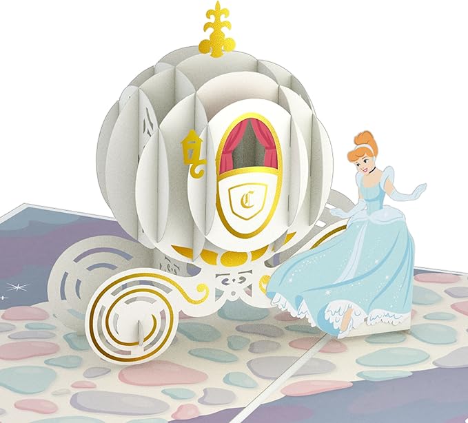 Lovepop Magical Disney Cinderella 3D Pop-Up Birthday Card - for Him, Her, Kids, Boys, Girls, Men, Women - 5" x 7" - Envelope Included