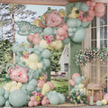 Tea Party Decorations 139pcs Pastel Tea Party Balloon Arch Garland Kit with Pink Green Teapot Mylar Balloon for Let's Par-Tea Girls Birthday Spring Garden Tea Party Decor (Tea Party)