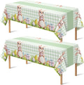 OHOME 2 Pack Easter Decorations - Disposable Plastic Tablecloth for Indoor Outdoor | Easter Party Decorations Favors Supplies for Table Decor Backdrop Banner
