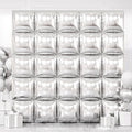 Metallic Silver Double Sided Square Foil Balloons Wall,19 Inches Chrome Foil Balloons Tunnel Arch Kit for Bachelorette,2026 New Year,anniversary,Graduation,Wedding,Birthday Party Background Decoration