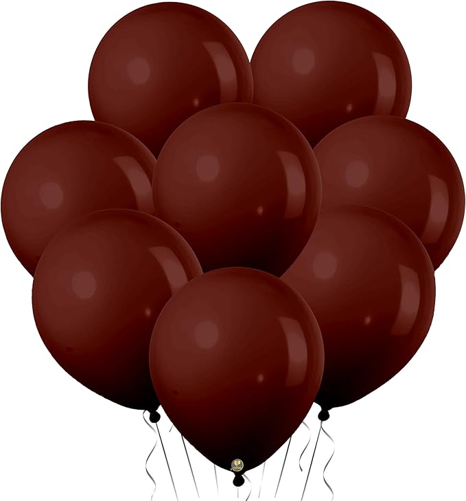 AFTERLOON® Biodegradable Mini Balloons 100 pcs Chestnut Brown 5 Inch, Matte Color Thickened Extra Strong Latex Helium Float, Baby Shower Gender Reveal Garland Arch Wedding Birthday Party Decorations