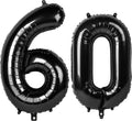 40 Inch Black Number 60 Digital Balloon,Jumbo Mylar Foil Helium Balloon for 60 Balloons for Birthday Party,Wedding Anniversary Party Decorations