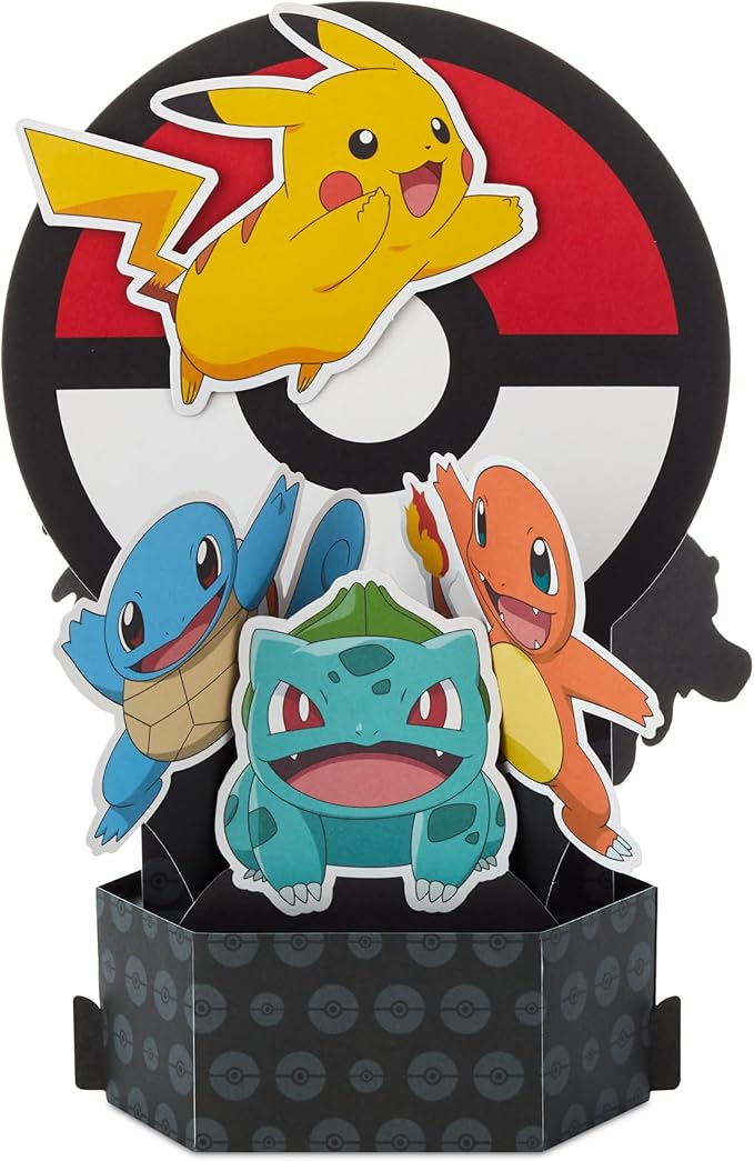 Hallmark Pop Up Birthday Card for Kids (Pokémon) Paper Wonder 3D Card for Birthday Boy