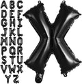 Black Letter X Balloons, 40 Inch Large Foil Letter Balloons, Custom Phrase Balloon for Birthday Party Wedding Anniversary Decoration (Black X)