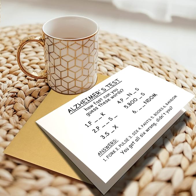 Chenive Humorous Birthday Card for Men Women, Naughty Alzheimer's Test Birthday Card for Him Her, Dirty Adult Humor Birthday Card for Husband Wife, Valentine's Day Card for Boyfriend Girlfriend
