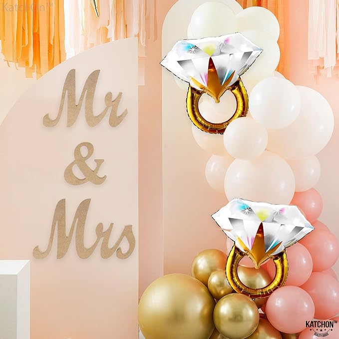 KatchOn, Huge Diamond Ring Balloon - 26 Inch | Ring Balloon Bachelorette, Bachelorette Party Decorations | Engagement Party Decorations | Engagement Decoration, Bridal Shower