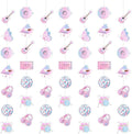 8 Pcs Music Party Decorations Popular Singer Birthday Hanging Garlands Banner Iridescent Holographic Disco Guitar Piano Butterfly Paper Cutouts Streamer for Girls Music Lover Supplies