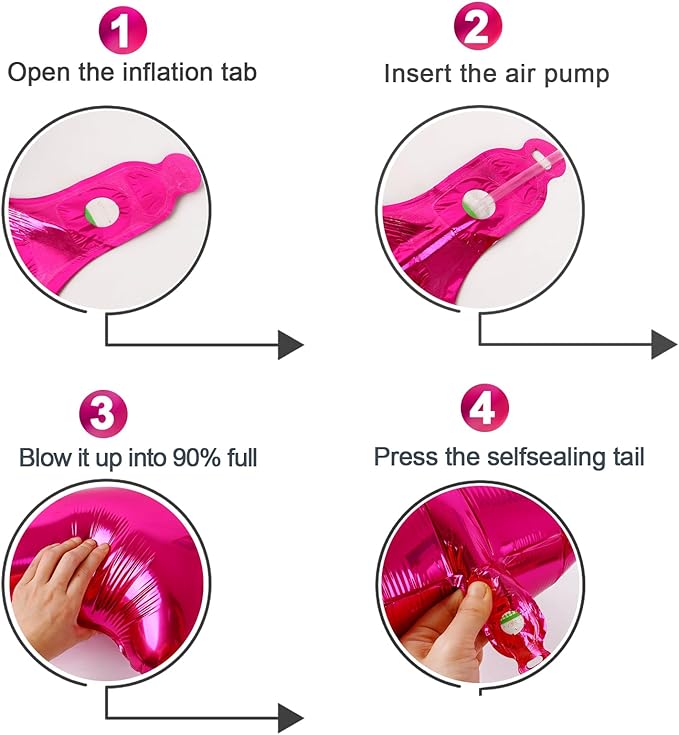 Hot Pink Number 60 Balloon 40 inch, 60 Number Balloons, 60th Birthday Decorations, 60 Year Old Women Hot Pink Party Supplies