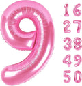 Pink Number 9 Balloon 40 Inch,Jumbo Giant Mylar Pink Number 9,Big Large Foil Helium Number Balloons, Digital 9 Helium Balloons for Girls 19 29 Birthday Graduation Princess Party Decorationsn