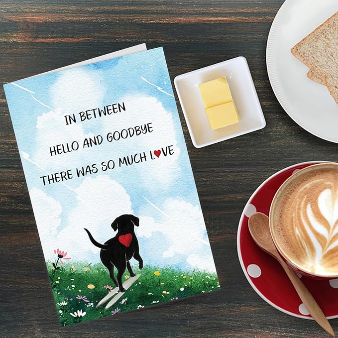 Pet Sympathy Cards for Dog loss Condolence Bereavement Card for Owner & Family Mourning and Missing Messages