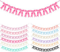 Hot Pink Bow Garland Bow Banner Bow Party Decorations Pre-Strung Large Coquette Satin Ribbon for Birthday Bachelorette Party Bridal Shower Wedding Engagement Baby Shower
