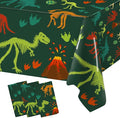 Staraise 3 Pieces Dinosaur Birthday Decorations Party Tablecloth, Dinosaur Table Cover PE Waterproof Rectangle Tablecloth for Kids Boy Birthday Classroom Dino World Party Decorations, 51.2X 86.6inch