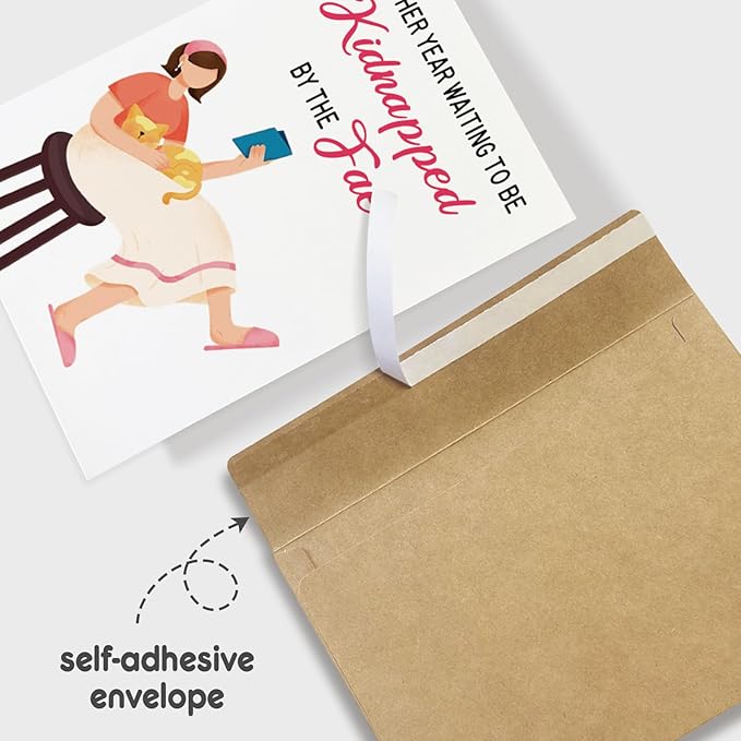 Funny Book Birthday Card for Women, Fancy Bookworm Birthday Card for Female Friend, Happy Birthday Card for Sister, Kidnapped by The Fae Card