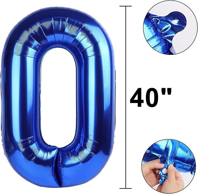 40 Inch Navy blue Number 90 Digital Balloon,Jumbo Mylar Foil Helium Balloon for 90 Balloons for Birthday Party,Wedding Anniversary Party Decorations