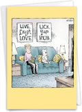 NobleWorks Funny Birthday Greeting Card with 5 x 7 Inch Envelope (1 Card) Bday Dog Inspiration C11077BDG