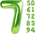 Light Green 7 Balloon, Number Balloons 40 Inch, 7th Birthday Decorations for Girls Kids, Party Decoration for Women, Number 7 Balloon